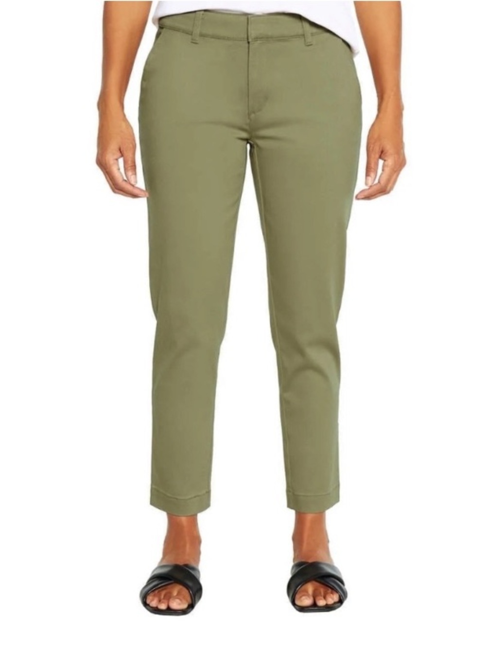 Banana Republic Mid Rise Cropped Chino Pants Size 10